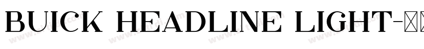 Buick Headline light字体转换